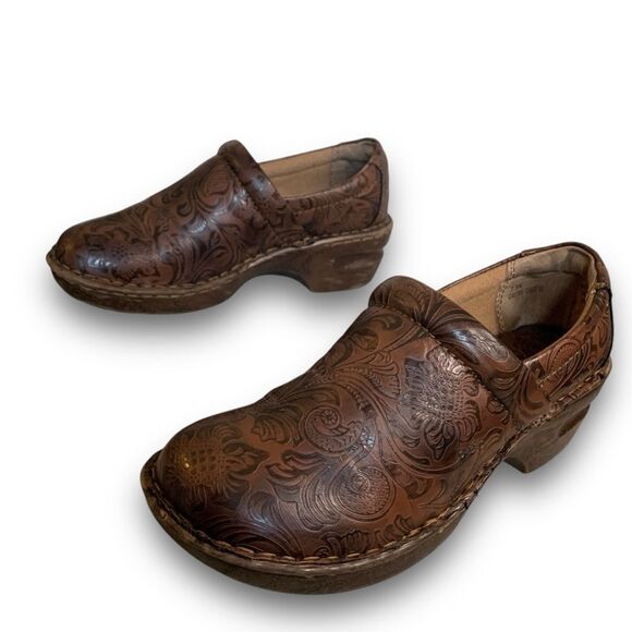 b.o.c. Born Peggy Brown boho Paisley Slip on Clog Shoes Women’s size 7.5 - Picture 12 of 13